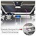 Folding Windshield Sun Shade | Jumbo Retractable Style Windshield Shade Fits Most Cars, SUVs, Trucks & Vans | Measures 62.99
