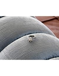 PZ Paz Creations - Anillo de plata de ley 925 de 0.394 in con perla cultivada de agua dulce blanca natural para mujer
