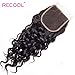 RECOOL Hair 5x5 Inch Lace Closure Water Wave Hair Closure 100% Human Hair Wet and Wavy Closure Natural Color (12 inch 5x5 Closure)
