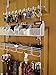 Longstem Organizers Men's Over The Door or Wall Hanging Tie and Belt Rack Valet 9100 in Silver for Men's Organization