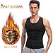 HOPLYNN Men Sauna Vest for Weightloss, Neoprene Waist Trainer Hot Corset Compression Sweat Vest Body Shaper, Zipper Slimming Tank Top Workout Shirt
