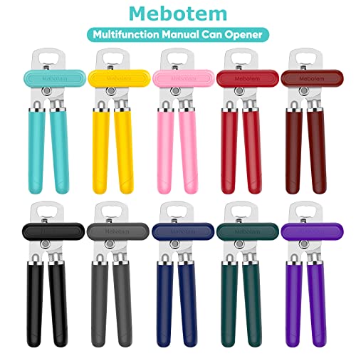 Mebotem 10 Colors Can Opener Manual Handheld Heavy Duty Hand Can Opener