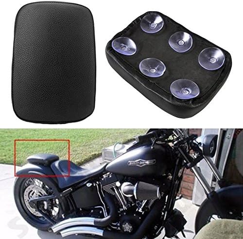 Rear Passenger Pillion Pad Seat with 6 Suction Cups Fits for Harley Sportster XL1200 883 48 72,Softail,Dyna