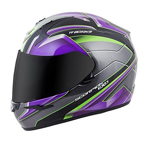 Scorpion EXOR410 UnisexAdult Full Face Motorcycle Helmet (Purple