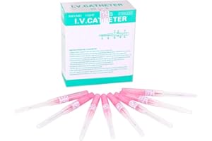 DOWEI Ear Nose Piercing, 50pcs 20G Piercing IV Catheter Piercing for IV Start Kits,Piercing Tools,Piercing Supplies (20G)