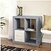 Better Homes and Gardens Bookshelf Square Storage Cabinet 4-Cube Organizer (Gray)