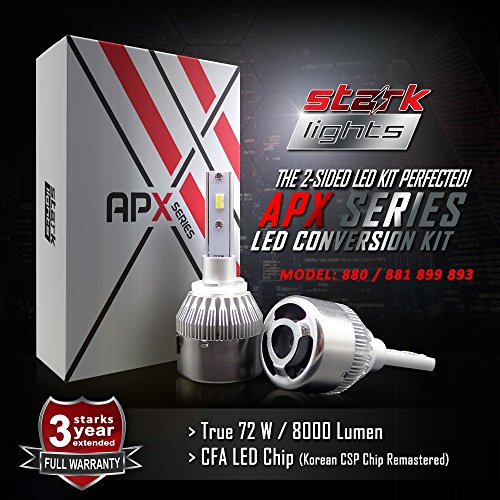 Stark APX 72W 8000LM LED Light 6000K White High Power Kit - Fog Light Bulbs - 880/881 / 899/893