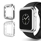 Apple Watch Series 3 Case 42mm, Alritz Soft Slim TPU Protective Case Flexible Anti-Scratch Bumper Cover for Apple Watch Series 1/2/3 (Silver)