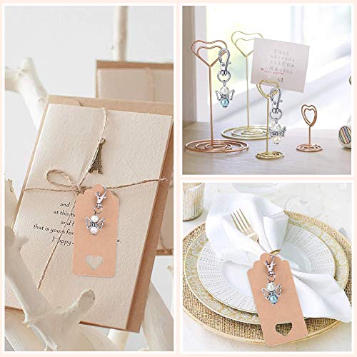VGOODALL Gastgeschenke Taufe, 32 Stück Gastgeschenke Hochzeit Schutzengel + Organza Beutel + Kraftpapier Anhänger für Kommunion Konfirmation Geschenk Party Mitbringsel
