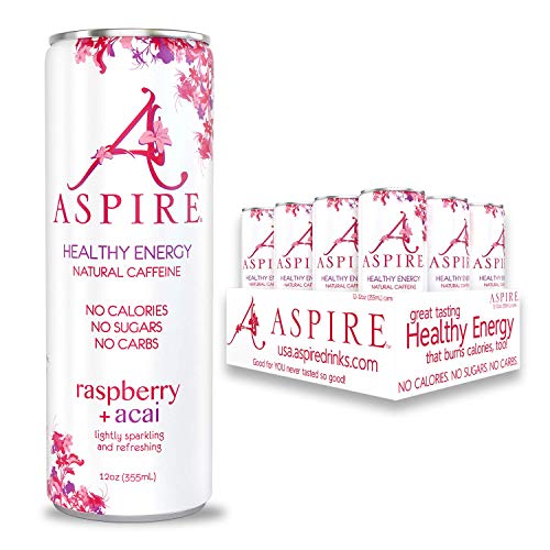ASPIRE Healthy Energy Drink – Raspberry Acai, 12 Pack – Zero Sugar