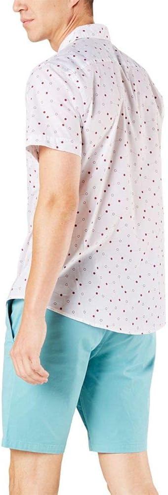 Dockers Men's Short Sleeve Button-Down Modern Fit Supreme Flex Poplin Shirt at  Men’s Clothing store