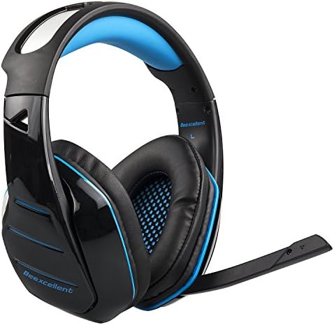 RedHoney XBOX S Gaming Headset GM2 3.5mm Stereo LED Headphone with Microphone and Y Splitter for PS4 Xbox One PC Laptop Smartphone Tablet (GM-3 Blue)