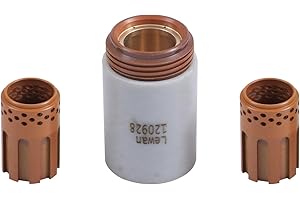 Lewan 2Pcs 120925 Swirl Ring & 1Pc 120928 Retaining Cap fit PMX 1000 1250 1650 RT60 RT80 80A Plasma Cutting Consumable