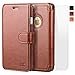 OCASE iPhone 6 Plus Case iPhone 6S Plus Case [Screen Protector Included] Leather Wallet Case [Slim Fit] - For Apple iPhone 6 Plus and 6S Plus Devices - Brown