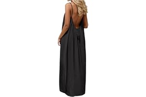 Backless Cami Dresses for Women 2026 Summer Sleeveless Spaghetti Strap Flowy Maxi Beach Vacation Long Sundress with Back Tie