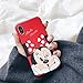 Minnie Mouse Soft TPU Case for iPhone XR 6.1 iPhoneXR Red Color Slim Sleek Fit Light Disney Disneyland Cartoon Polka Dots Bow Tie Cute Lovely Gift Kids Teens Girls
