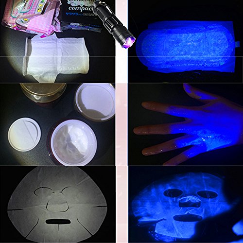 Pocketman SK68 One Mode 300LM Zoomable 396nm UV-Ultraviolet LED Blacklights Flashlight For Detecting Pet Dog Stains Checking Passport Money,Cosmetic And More - Thumbnail 6