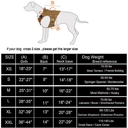 image for ICEFANG Tactical Dog Harness,K9 Working Dog Vest,No Pulling Front Clip