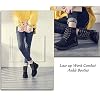 Athlefit-Womens-Lace-up-Ankle-Boots-Work-Waterproof-Low-Heel-Combat-Booties