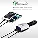 2-Port USB Car Charger, HAWEEL Quick Charge 3.0 2-Port (Max 3.4A) with LED Screen Display and Voltage Alarm for iPhone7 / 7 Plus, iPhone 6 / 6s, Samsung S7, S7 Edge, Huawei Tablet and All Devices