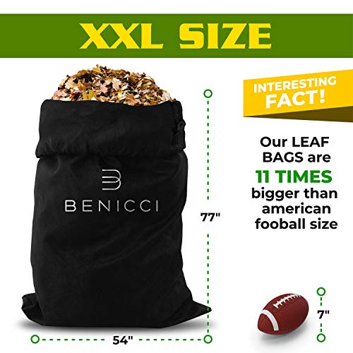 BENICCI Lawn Tractor Leaf Bag - Includes Speed Zipper for Fast Cleanup and Clean Out - Extra Durable Yard Bag Prevents Tearing and Surface Drag - Perfect for all Tractors