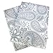 Crabtree Collection Premium Quality Set Of 2 Kitchen Dish Towels by 100% Cotton Absorbent Tea Towels - Classy Paisley Design - Ideal 18