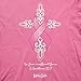 Kerusso Women's Glitter Cross - Breast Cancer Awareness T-Shirt - Azalea -2X