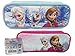 Frozen Elsa and Anna Single Zipper Pouch Pink and Blue Pencil Case, 2-Pack