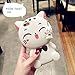 iPhone 7 Case, iPhone 8 Case, iPhone 6/6S Case,Cute 3D Cartoon Silicone Lucky Fortune Kitty Cat Kids Girls Animals Soft Rubber Shockproof Protector Shell Skin for iPhone 6/7/8 - White Bow Tie Cat