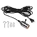 Light Socket with Cord, 15ft/4.5m Hanging Light Cord with E26 E27 Socket, UL Listed, On/Off Button - Hooks - 2-Prong AC Power Plugs, Sturdy Extension Hanging Lamp Cord Cable