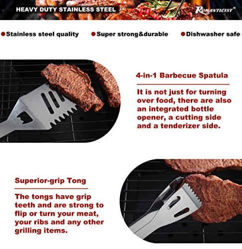 image for 20Pc Heavy Duty Stainless Steel BBQ Grill Tool Accessories Set - Outdo