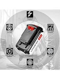 Energup   Batería de repuesto de iones de litio para Black&Decker LBXR2 (2 unidades, 20 V, 2500 mAh)
