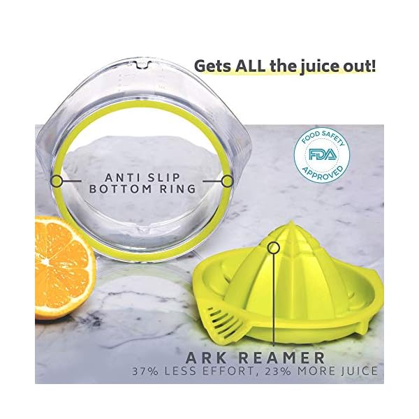 ARK Reamer Lemon Squeezer Citrus Juicer, BPAFree, AntiSlip Hand