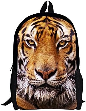dogintheholeYellow Tiger Printing School Backpacks for Primary Student Age 8-10