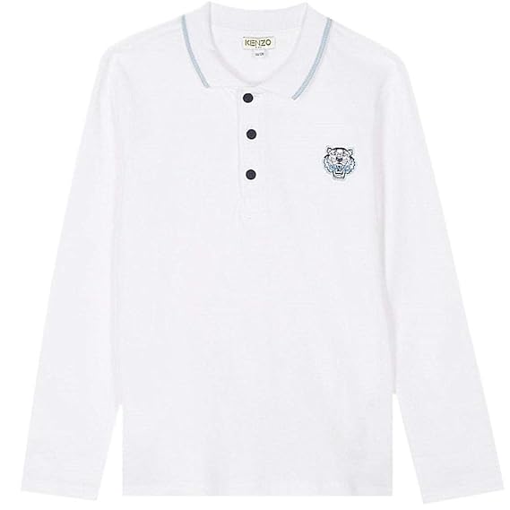 polo bianca bambina manica lunga