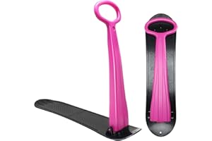 AQUARM Snow Scooter Sled for Kids Winter Outdoor Sports, Fold-up Snowboard with Handlebar, Plastic Ski Scooter Lightweight & Wear-Resistant for Boys Girls, 36inch