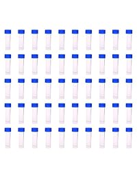 Bcp 50pcs Graduado de plástico Vial Tubo con tornillo Caps