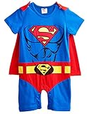 A&J Design Baby Boys' Superman Short Sleeve Romper Costume (6-9 Months)