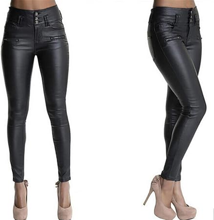 petite real leather trousers