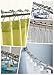 OUTOWIN Set of 12 Stainless Steel Rustproof Shower Curtain Hooks Rings for Bathroom Curtain Rod Curtain Poles