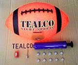 TealCo Full-Size & Weight, Tough Light-Up Football (LED-lighted - Better Than Glow in the Dark)