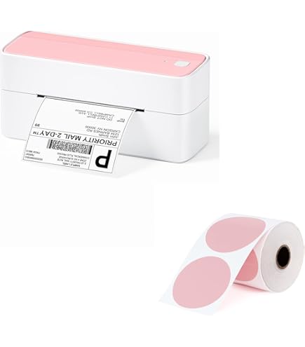 Bluetooth Thermal Label Printer - 4x6 Portable Wireless, With Labels & Paper Holder