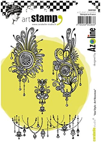 Carabelle StudioCling Stamp A6 by Azoline Art Nouveau, Multicolor