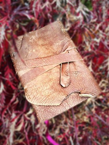 LEATHER JOURNAL Brown Hand Torn Personalized Rustic Leather Journal Sketchbook Notebook Travel Gift Journal in Cowboy