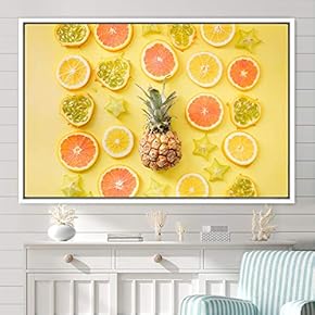 signwin Framed Canvas Wall Art Fruity Citrus Colorful...