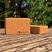 Mandelbrot X Yoga Block | 2-Pack Cork Blocks Eco Friendly, Sustainable, Slim Design for Yoga, Pilates, Strength, Balance, and Flexibility - 3 in x 6 in x 9