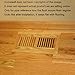 Homewell Red Oak Wood Floor Register, Flush Mount Vent with Damper, 4x12 Inch, Unfinished