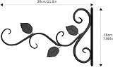 RHHGOPM 2 Pack Hanging Basket Brackets Outdoor Heavy Duty Wall Brackets view 7