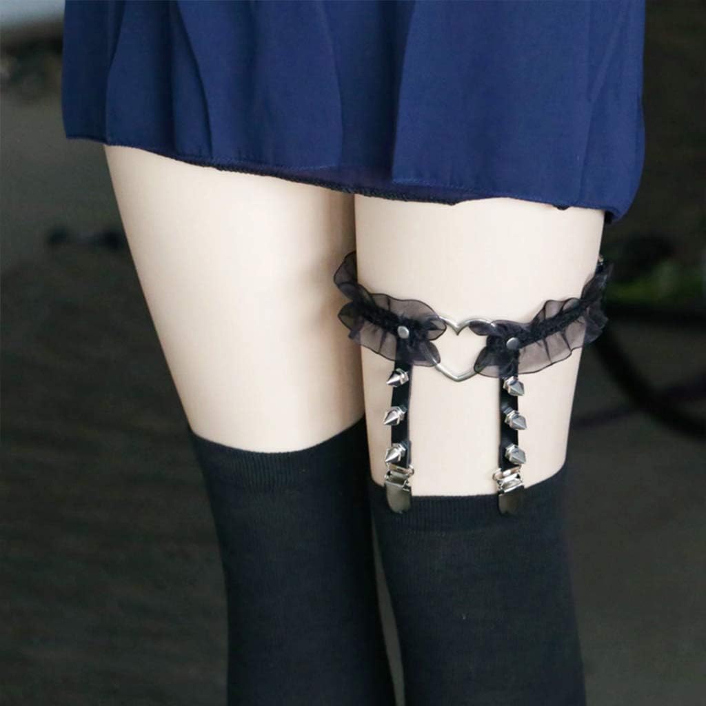 Zhenxi Womens Elastic Anti Slip Leg Garter Belt Thigh High Stocking Suspender With Clip Mimbarschool Com Ng