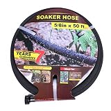 Taisia 5/8 inch Soaker Hose 50ft Lead Free Saves 70％Water Perfect Delivery of Water Great for Garden Flower Bed (5/8inch-50ft)